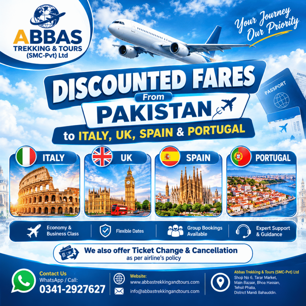 Discounted Fares On Tickets From Pakistan